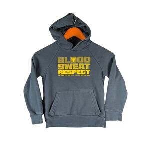 Project Rock Under Armour Pullover Hoodie Black Gold Youth XS Dwayne Johnson Kid